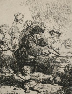 The Pancake Woman by Rembrandt Van Rijn Oil Painting