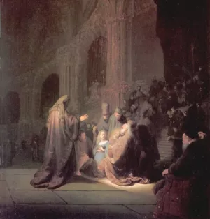 The Presentation of Jesus in the Temple Oil painting by Rembrandt Van Rijn