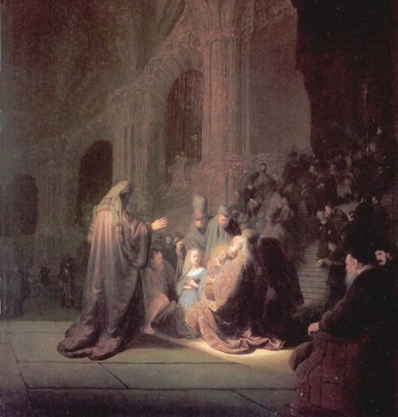Main Product Photo of The Presentation of Jesus in the Temple Painting by Rembrandt Van Rijn