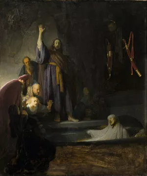 The Raising of Lazarus by Rembrandt Van Rijn - Oil Painting Reproduction