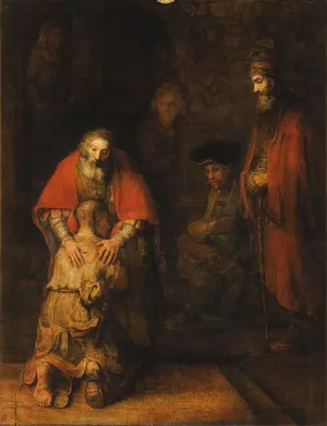 The Return of the Prodigal Son Oil painting by Rembrandt Van Rijn