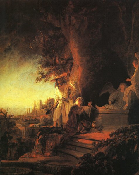 Main Product Photo of The Risen Christ Appearing to Mary Magdalene Painting by Rembrandt Van Rijn