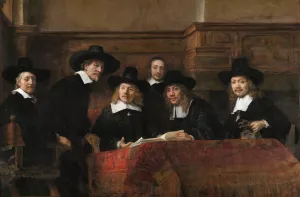 The Sampling Officials of the Drapers' Guild by Rembrandt Van Rijn Oil Painting