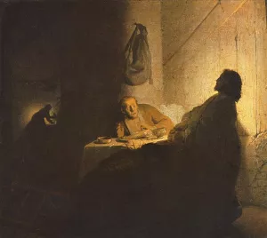 The Supper at Emmaus painting by Rembrandt Van Rijn