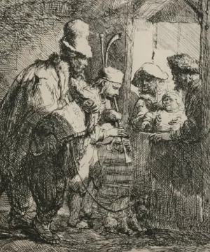 The Travelling Musicians painting by Rembrandt Van Rijn