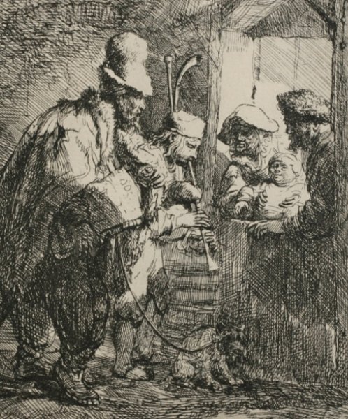 The Travelling Musicians by Rembrandt Van Rijn - Hand-Painted Oil Painting Reproduction