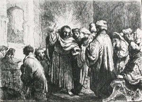 The Tribute Money by Rembrandt Van Rijn - Hand-Painted Oil Painting Reproduction
