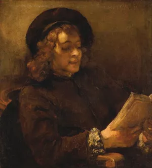 Titus Reading by Rembrandt Van Rijn - Oil Painting Reproduction
