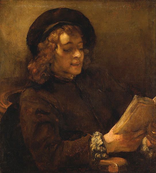 Titus Reading by Rembrandt Van Rijn - Hand-Painted Oil Painting Reproduction