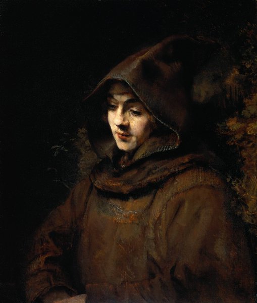 Main Product Photo of Titus van Rijn in a Monk's Habit Painting by Rembrandt Van Rijn