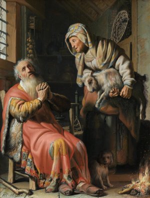 Tobit and Anna with the Kid by Rembrandt Van Rijn Oil Painting