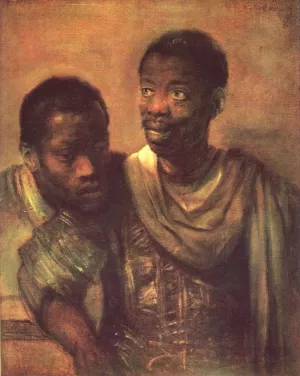 Two Negros by Rembrandt Van Rijn Oil Painting