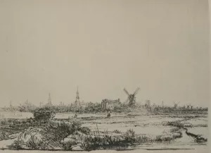 View of Amsterdam Oil painting by Rembrandt Van Rijn