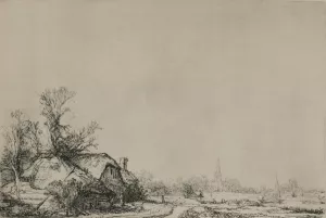 Village with a River painting by Rembrandt Van Rijn