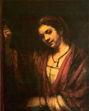 Woman in the Window Oil painting by Rembrandt Van Rijn