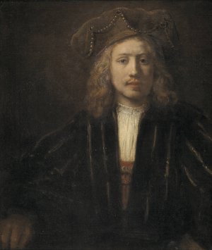 Young Man in a Pearl-trimmed Cap by Rembrandt Van Rijn Oil Painting