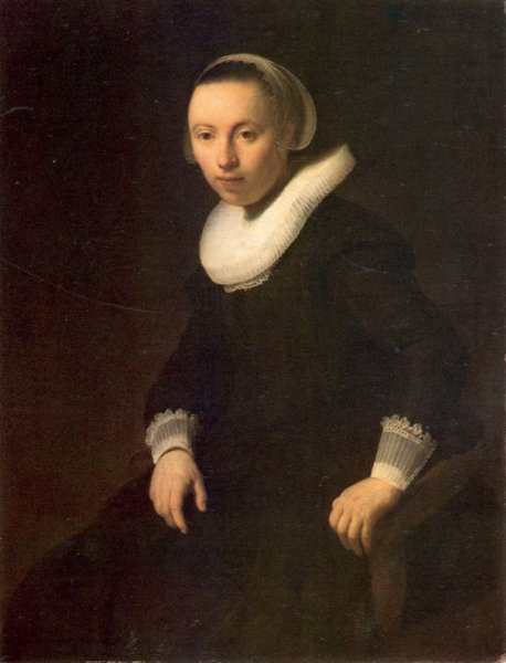 Young Woman in a Chair by Rembrandt Van Rijn - Hand-Painted Oil Painting Reproduction