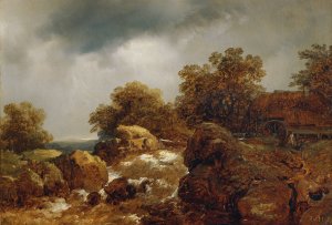 Felsige Landschaft by Remigius Adrianus Van Haanen Oil Painting