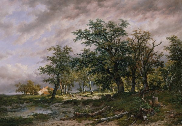 Grose hollandische Landschaft  by Remigius Adrianus Van Haanen - Hand-Painted Oil Painting Reproduction