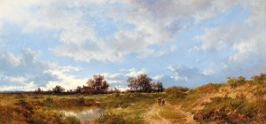 Open Landscape by Remigius Adrianus Van Haanen Oil Painting