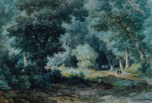 Waldinneres by Remigius Adrianus Van Haanen Oil Painting
