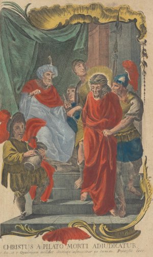 Christus a Pilato Morti Adiudicatur by Remondini Family Oil Painting
