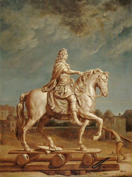 Main Product Photo of Transport sur la place Louis-le-Grand  Painting by Rene-Antoine Houasse
