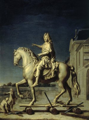 Transport sur la place Louis-le-Grand by Rene-Antoine Houasse Oil Painting