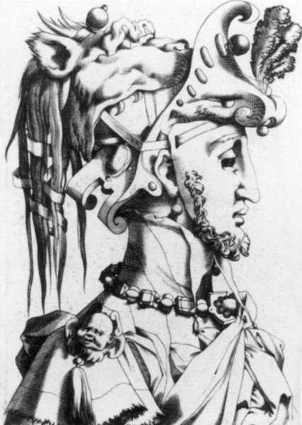 Masked Head by Rene Boyvin - Hand-Painted Oil Painting Reproduction