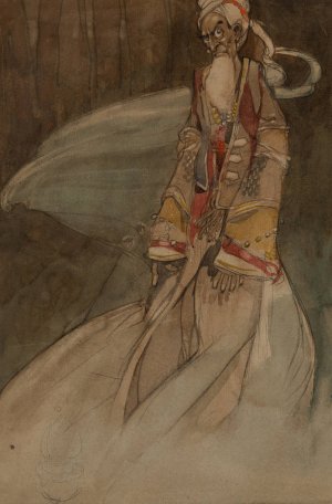 Genie by Rene Bull Oil Painting