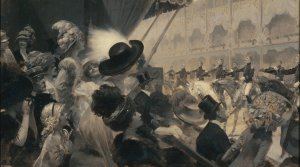 Carrousel au Grand-Palais, en 1910, ou 'Une fete militaire de charite; le carrousel du Grand-Palais' by Rene Lelong Oil Painting