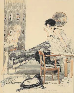 La Vie Parisienne by Rene Vincent Oil Painting