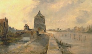 The Rhine at Constance by Rev. Edward Thomas Daniell Oil Painting