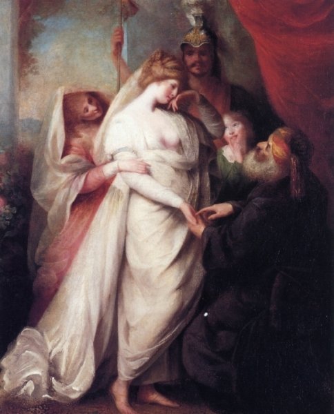 Charmain and the Soothsayer by Rev. Matthew William Peters - Hand-Painted Oil Painting Reproduction