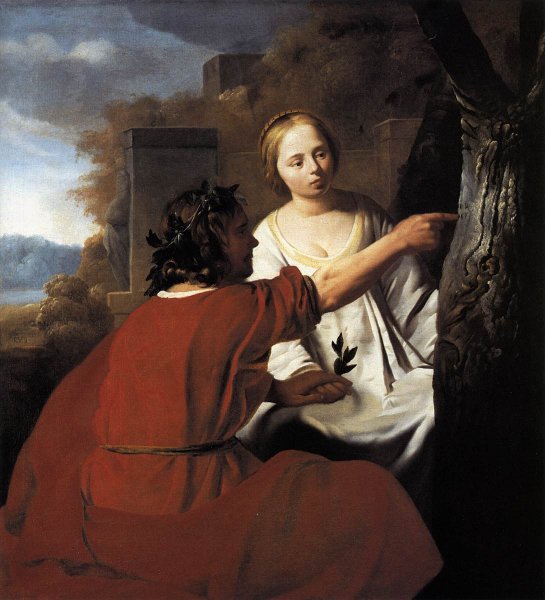 Main Product Photo of Paris and Oenone Painting by Reyer Van Blommendael