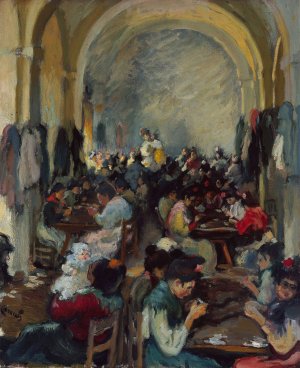 Cigar Making in Seville by Ricard Canals I Llambi Oil Painting