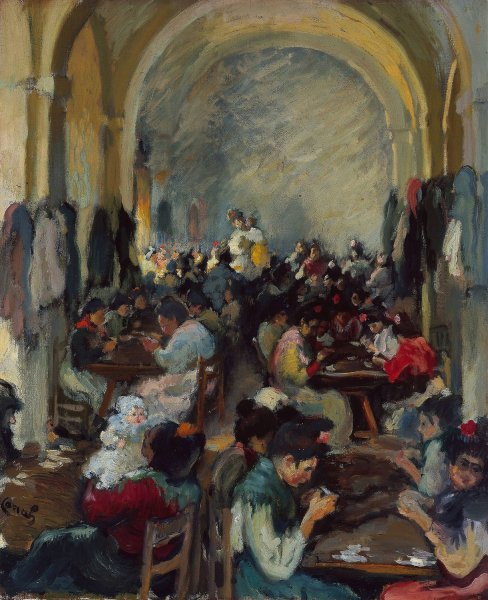 Main Product Photo of Cigar Making in Seville  Painting by Ricard Canals I Llambi