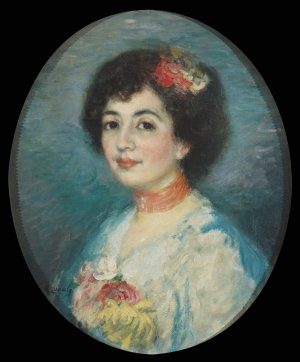 Portrait of Mrs Amouroux, the Artist's Sister-in-Law by Ricard Canals I Llambi Oil Painting