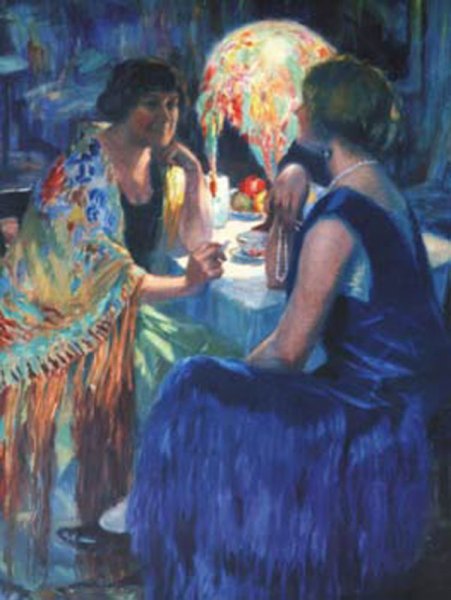 Dos Mujeres by Ricardo Canals y Llambi - Hand-Painted Oil Painting Reproduction