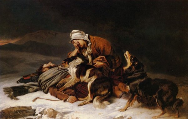 Main Product Photo of Lost In The Storm Painting by Richard Ansdell