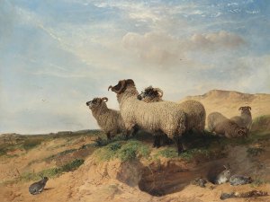 Lytham Sandhills by Richard Ansdell Oil Painting