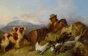 The Day's Bag by Richard Ansdell Oil Painting
