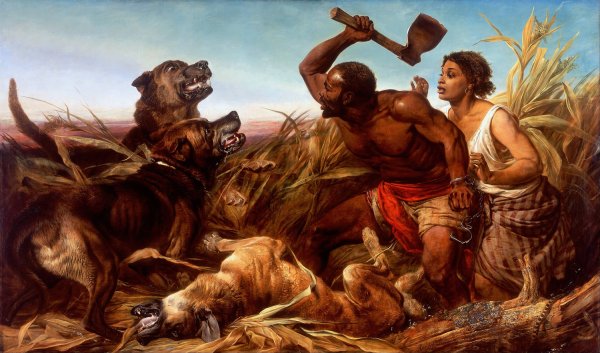 Main Product Photo of The Hunted Slaves  Painting by Richard Ansdell