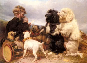 The Lucky Dogs by Richard Ansdell Oil Painting