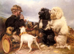 The Lucky Dogs Oil painting by Richard Ansdell