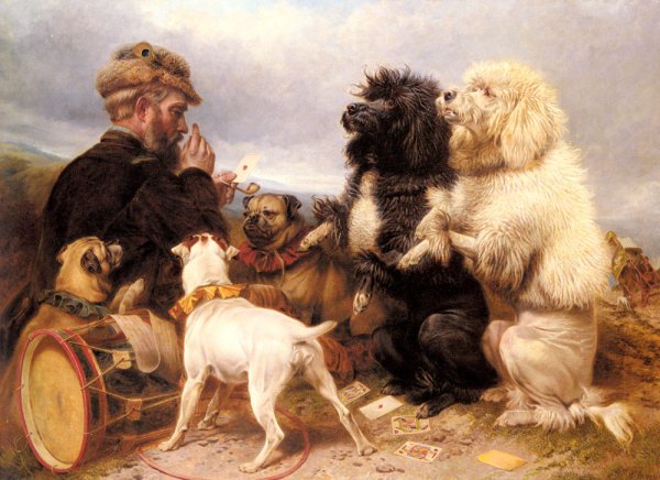 Main Product Photo of The Lucky Dogs Painting by Richard Ansdell