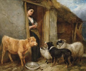 The shepherd's home by Richard Ansdell Oil Painting