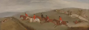 Foxhunting- The Few Not Funkers by Richard Barrett Davis Oil Painting