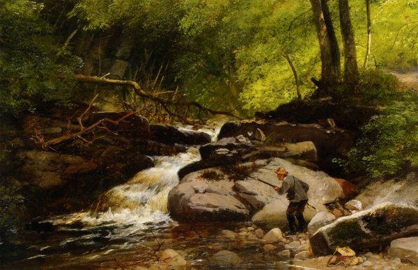 Main Product Photo of Fishing on the Greta Painting by Richard Beavis