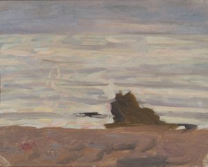 Grey Sea Arild by Richard Bergh Oil Painting